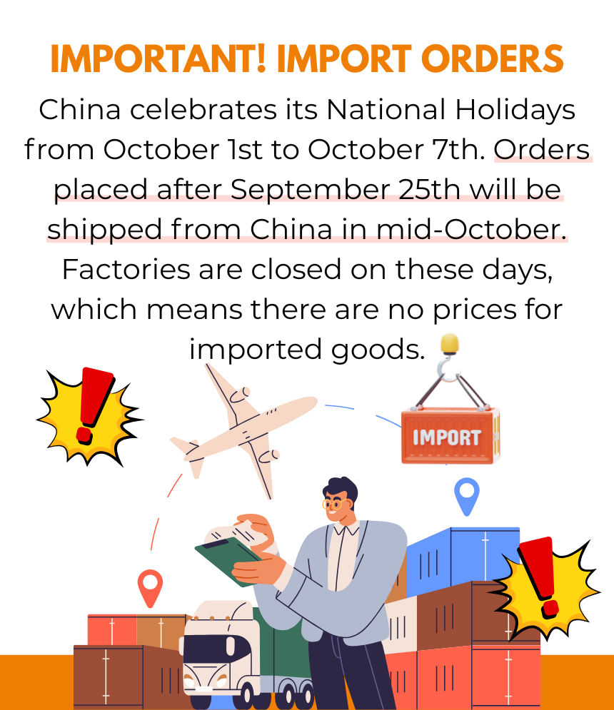 IMPORTANT! IMPORT ORDERS