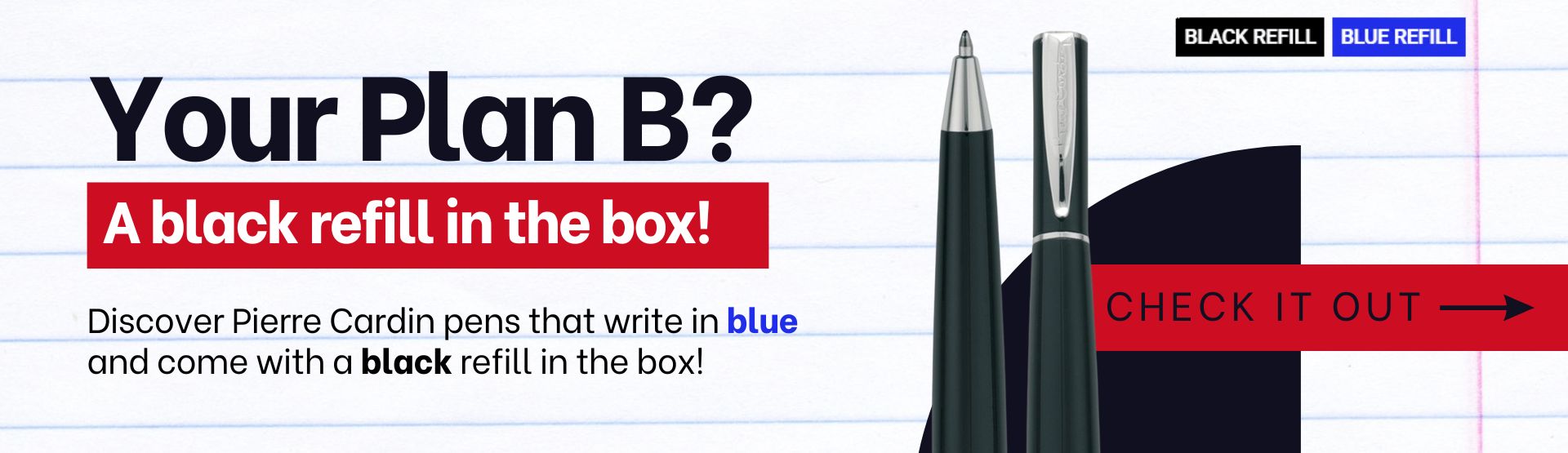 Pierre Cardin pens with black refill