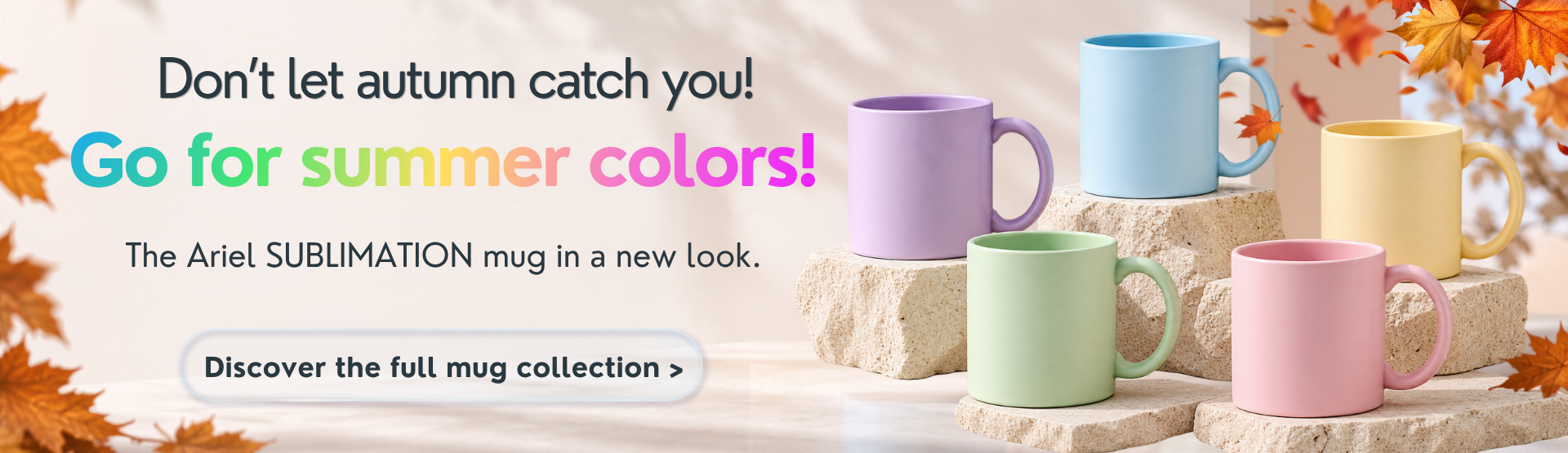 The Ariel SUBLIMATION mug in a new look
