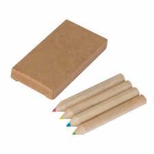 4 wooden colored pencils SERAFIN