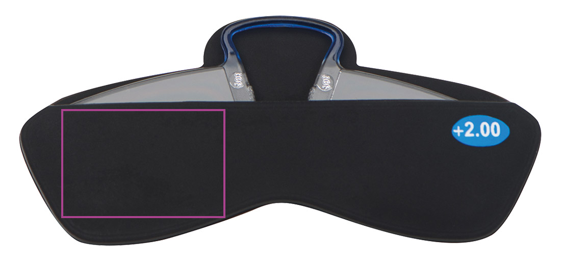 Glasses +2.00 with smartphone case CESARE