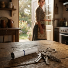 LED flashlight with keyring MARIETTA