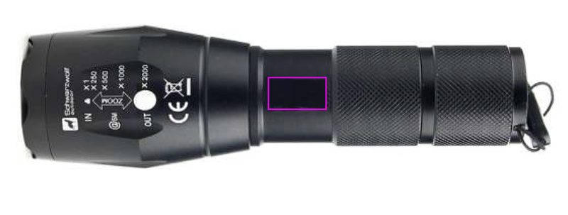 Flashlight ANTELAO Schwarzwolf