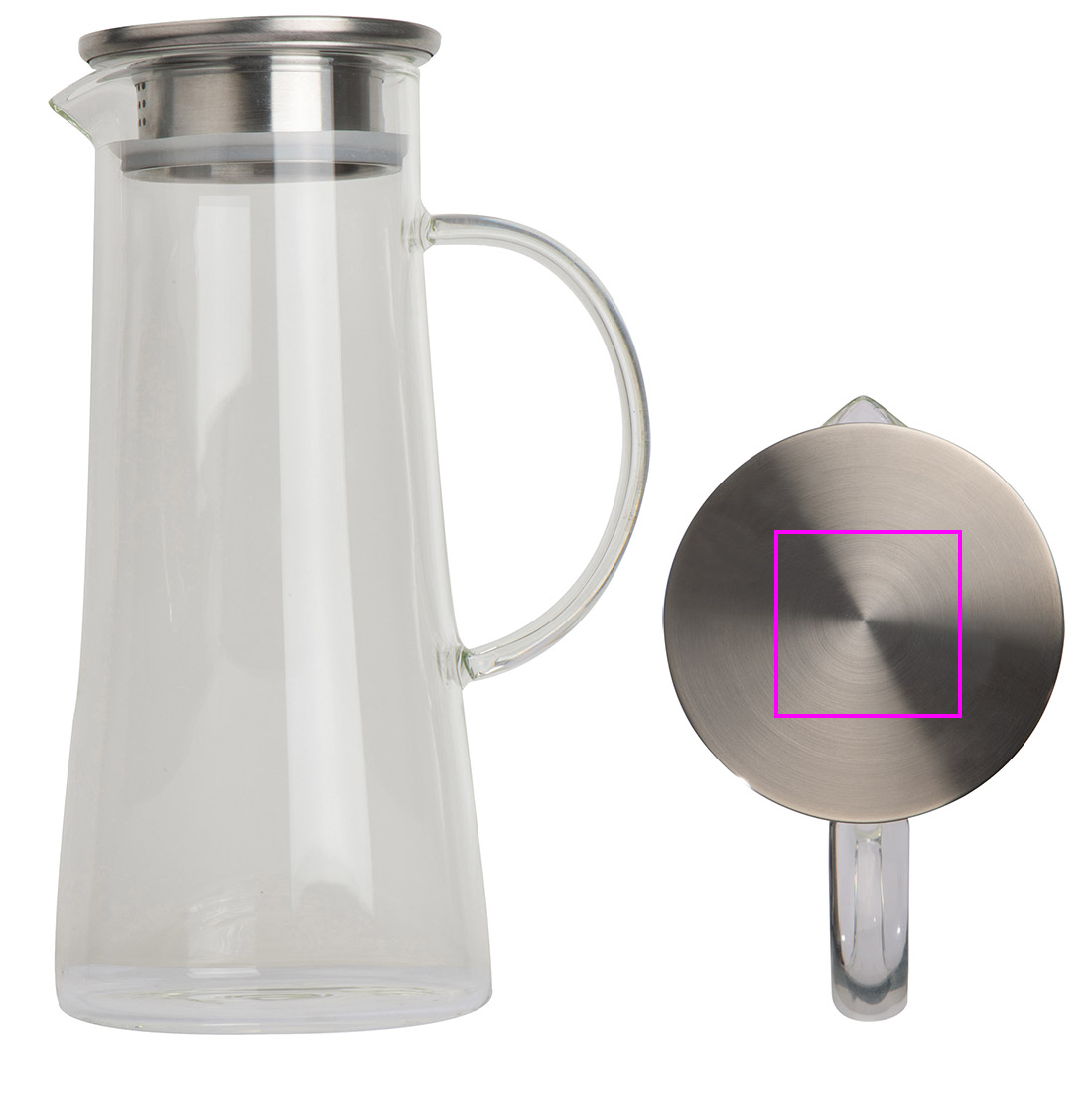 Glass jug with strainer 1350 ml ELLIOTT