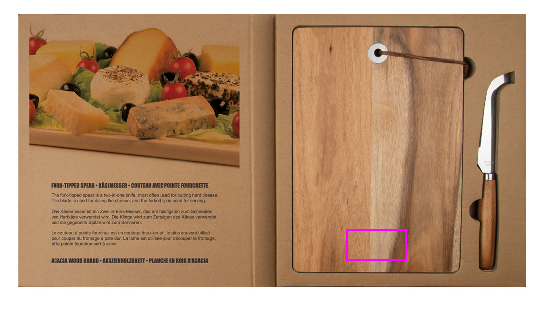 Cheese board with knife IGNAZIO