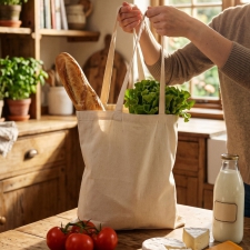 Foldable cotton bag 140 g/m² LUDMILLA