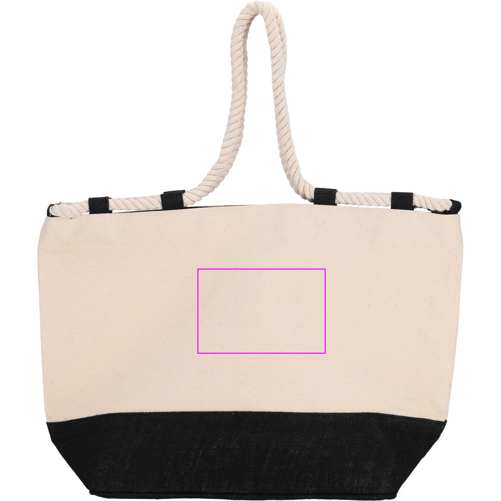 Cotton and jute beach bag LIANA