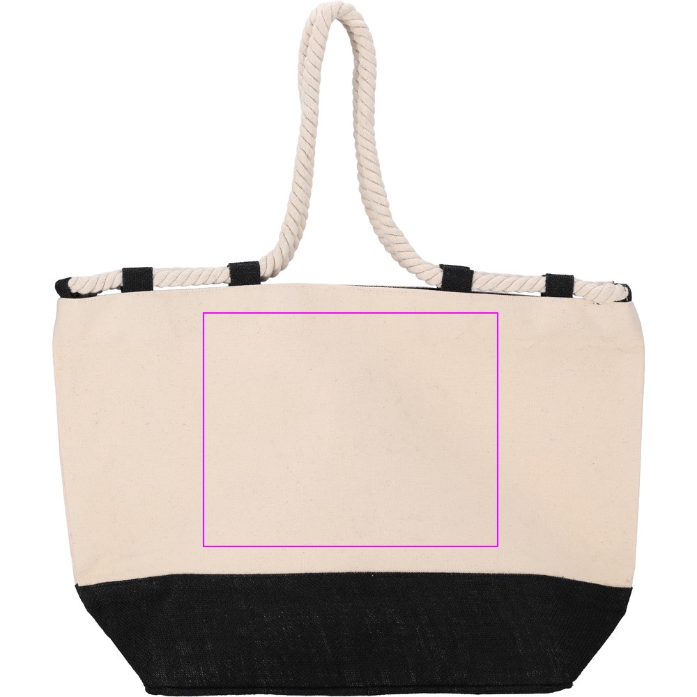 Cotton and jute beach bag LIANA