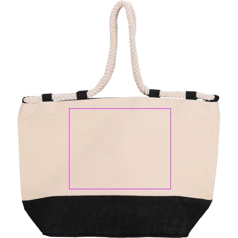 Cotton and jute beach bag LIANA