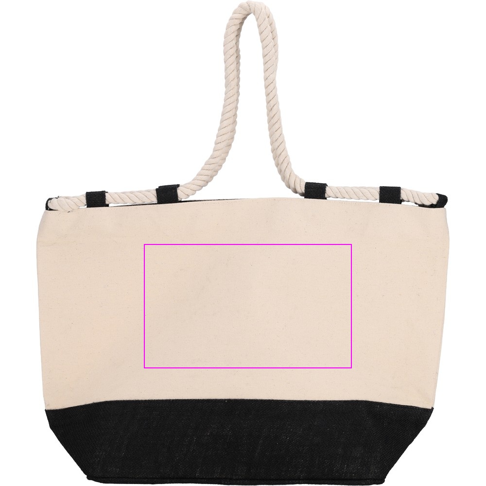 Cotton and jute beach bag LIANA