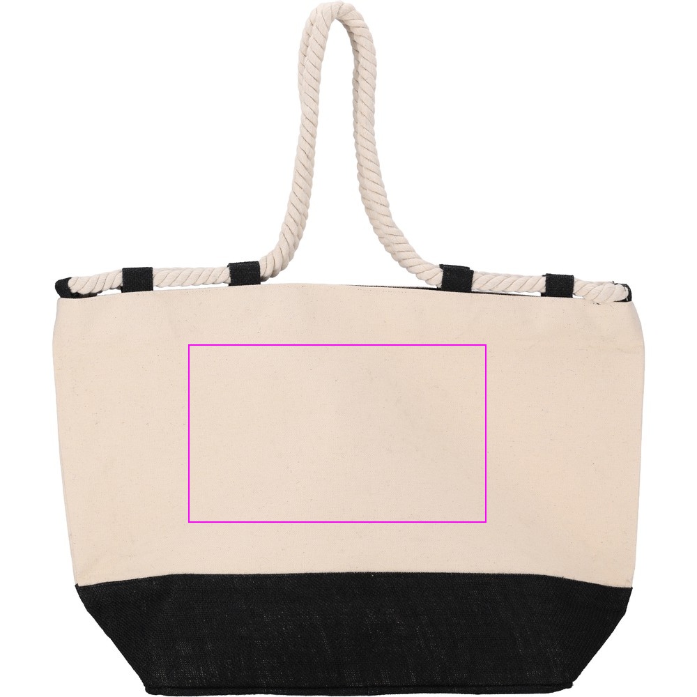 Cotton and jute beach bag LIANA
