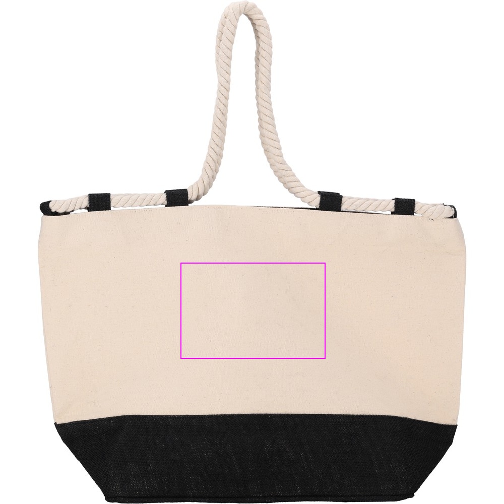 Cotton and jute beach bag LIANA
