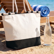 Cotton and jute beach bag LIANA