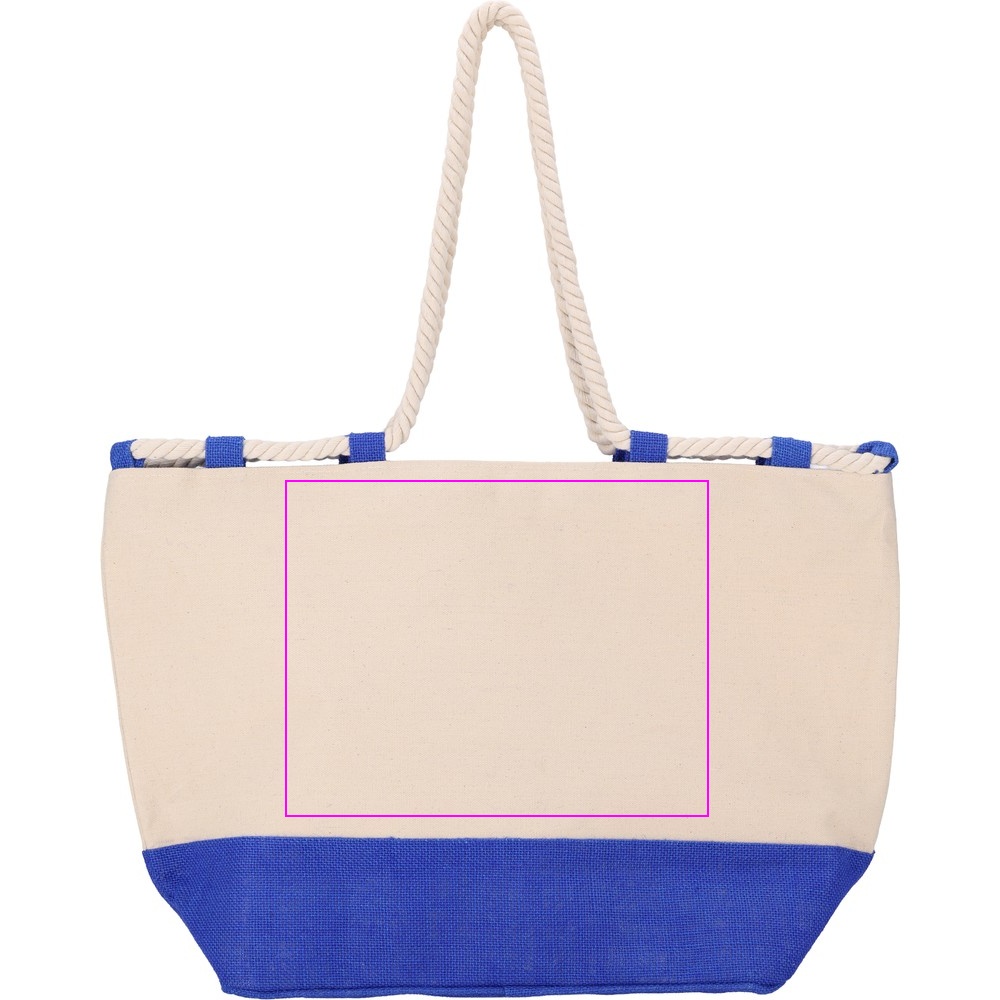 Cotton and jute beach bag LIANA