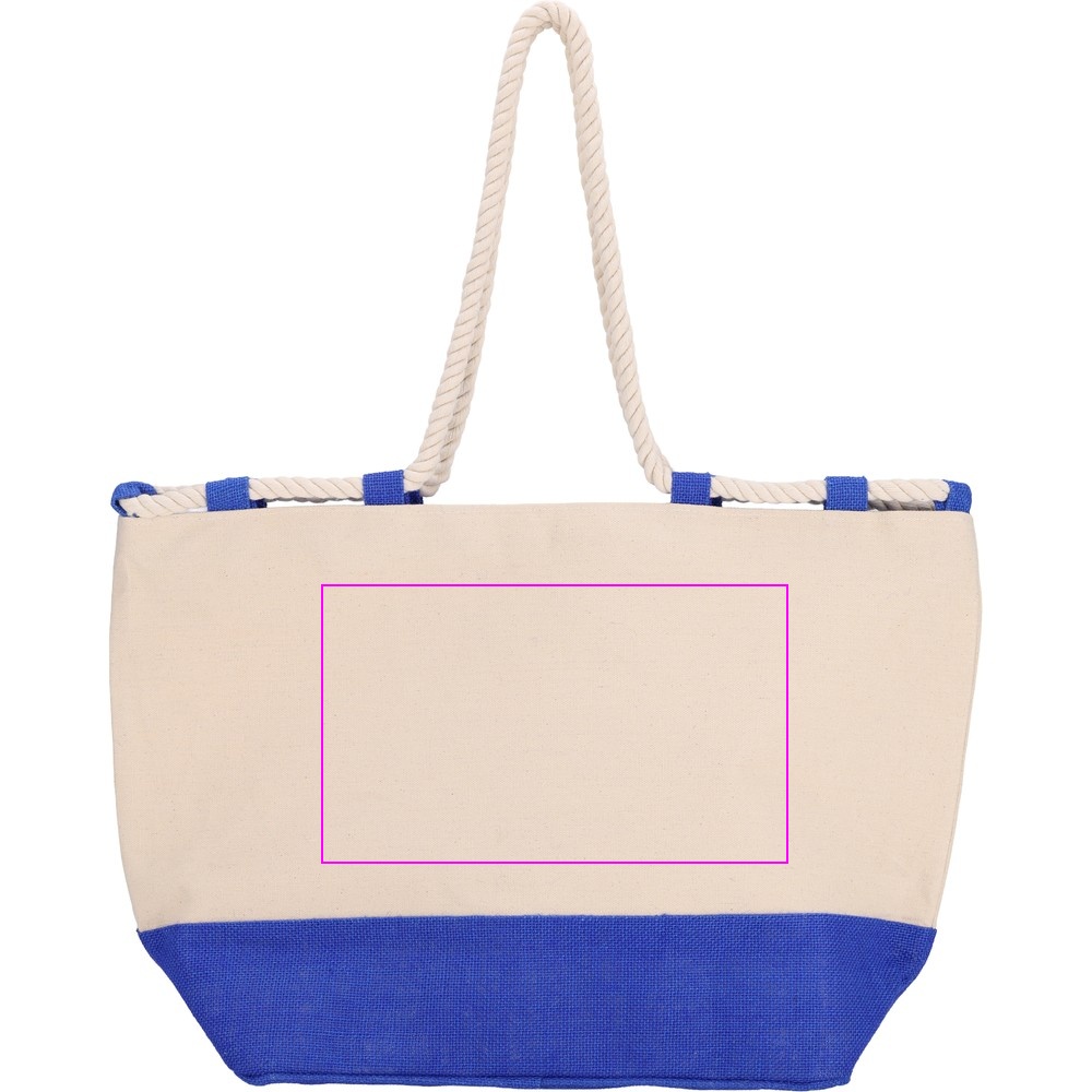 Cotton and jute beach bag LIANA