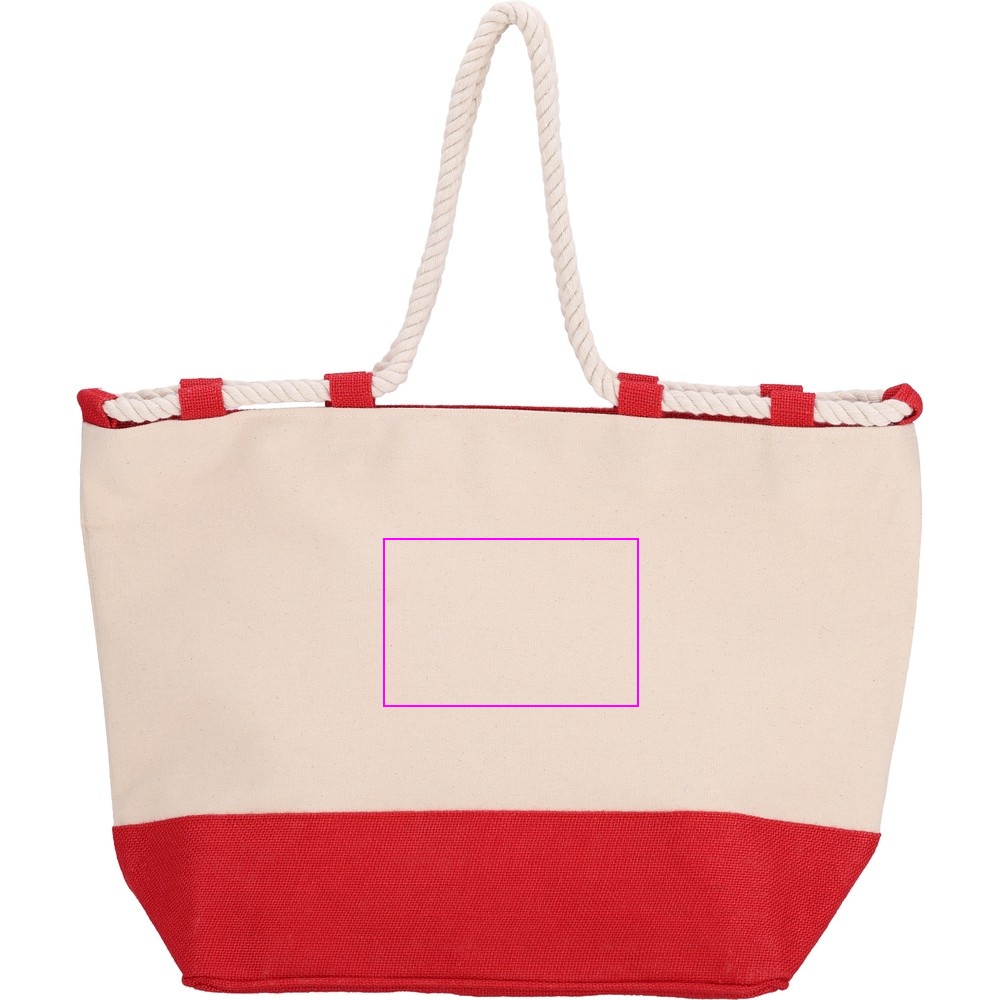 Cotton and jute beach bag LIANA
