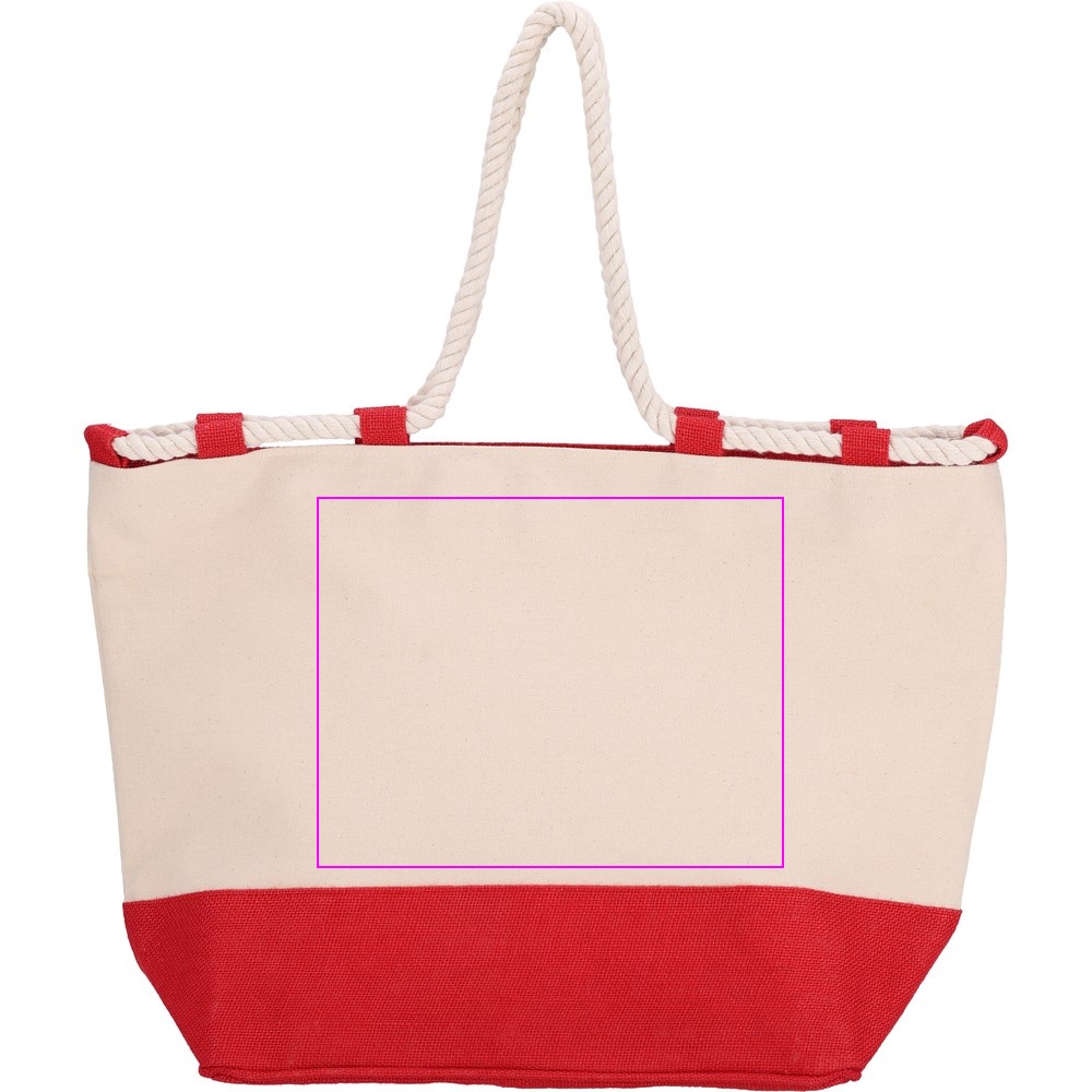Cotton and jute beach bag LIANA