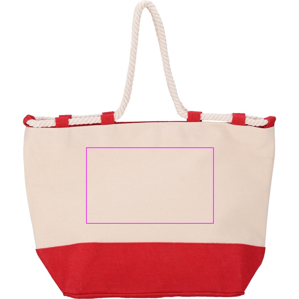 Cotton and jute beach bag LIANA