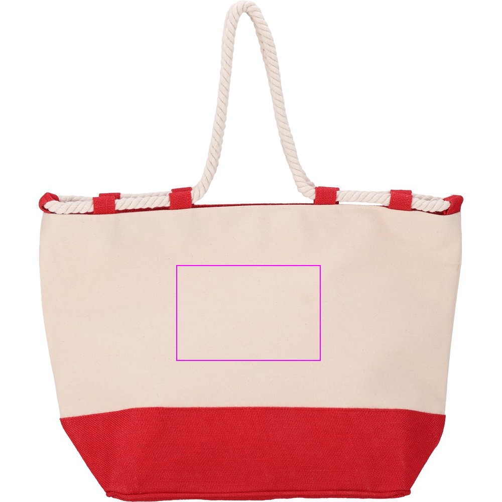 Cotton and jute beach bag LIANA