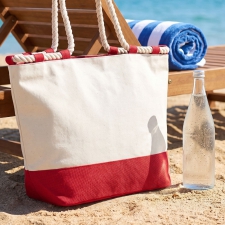 Cotton and jute beach bag LIANA