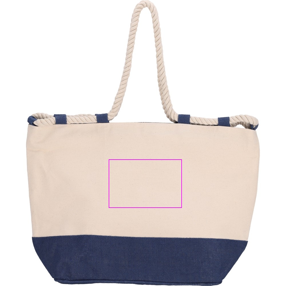 Cotton and jute beach bag LIANA