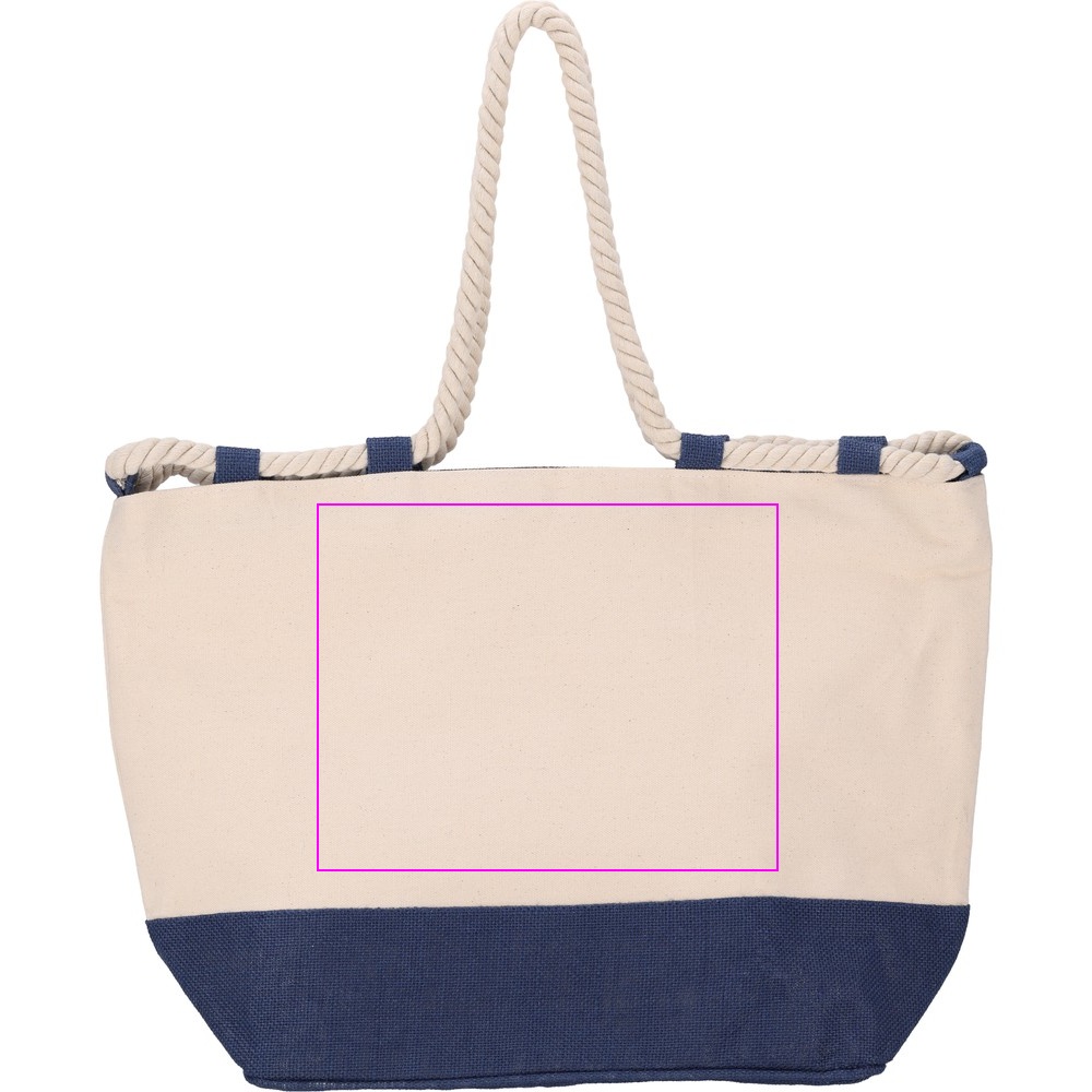 Cotton and jute beach bag LIANA
