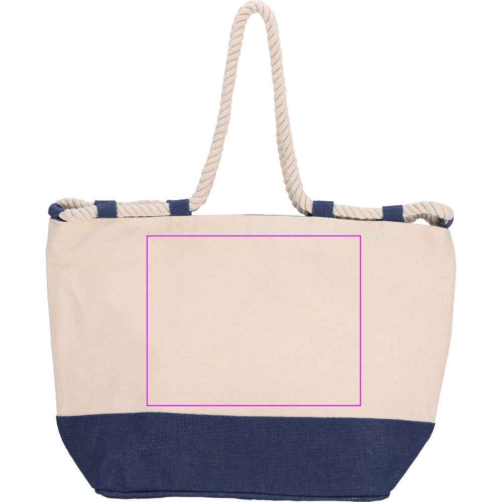 Cotton and jute beach bag LIANA