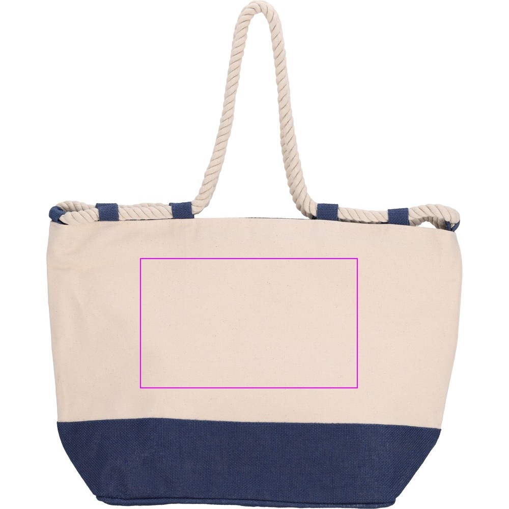 Cotton and jute beach bag LIANA