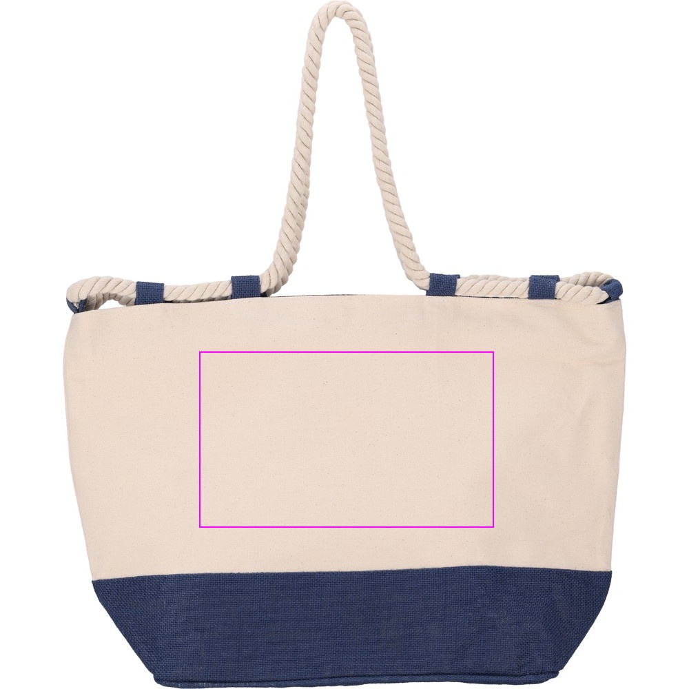 Cotton and jute beach bag LIANA