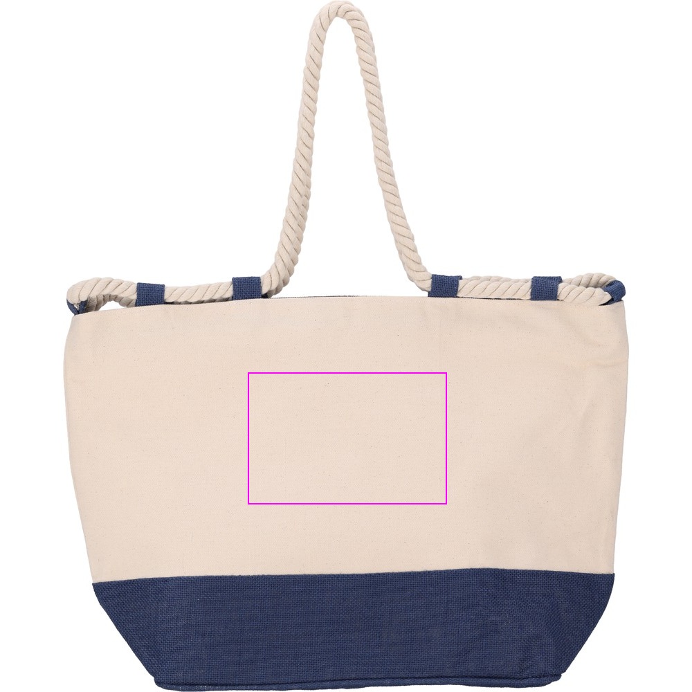 Cotton and jute beach bag LIANA
