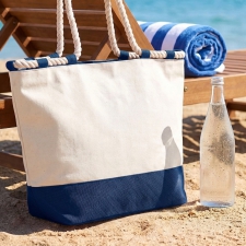 Cotton and jute beach bag LIANA