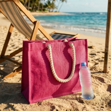 Jute bag with wallet MILDRED