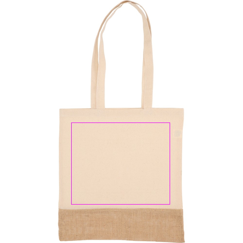 Cotton bag with jute bottom 140 g/m2 DOREEN
