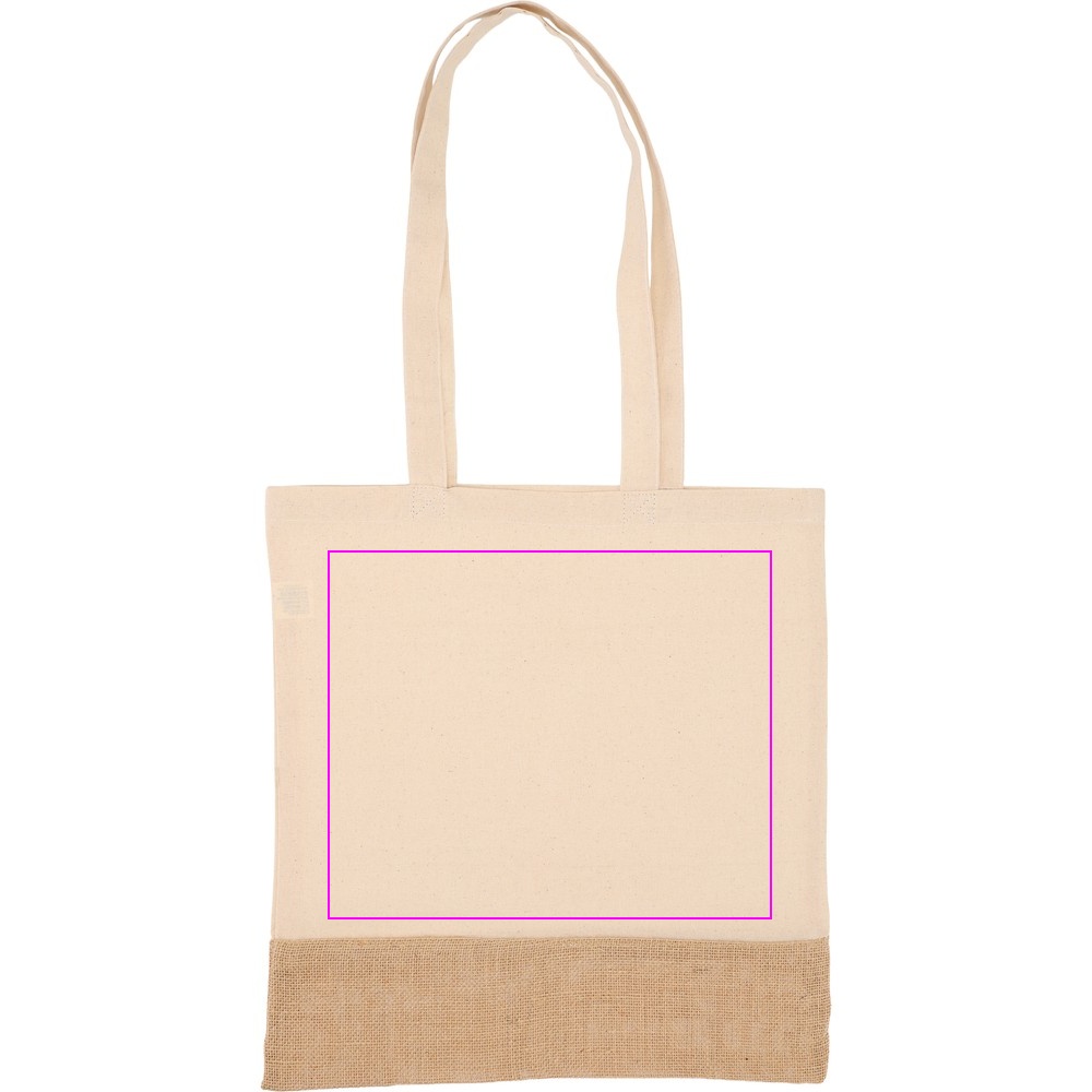 Cotton bag with jute bottom 140 g/m2 DOREEN