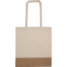 Cotton bag with jute bottom 140 g/m2 DOREEN