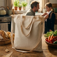 Cotton bag with 3 handles 140 g/m² ABIGAIL