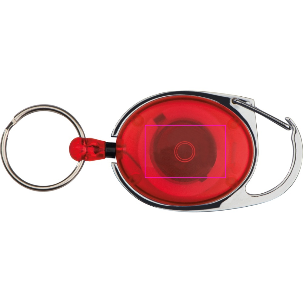 Keyring with carabiner and retractable cord DIANA