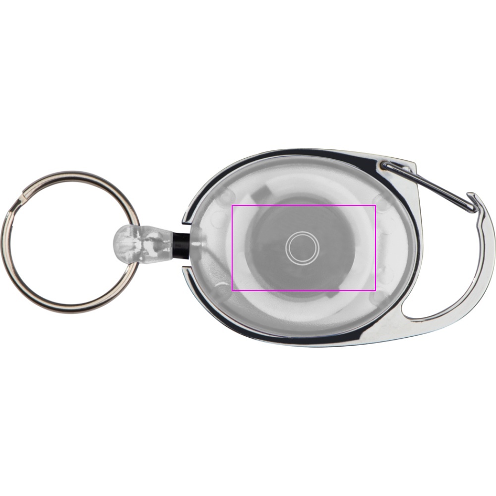 Keyring with carabiner and retractable cord DIANA