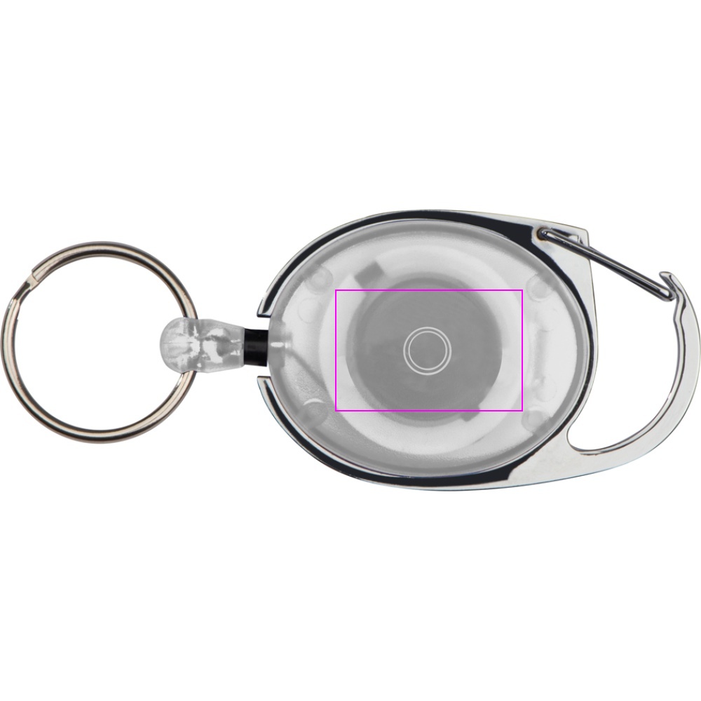 Keyring with carabiner and retractable cord DIANA