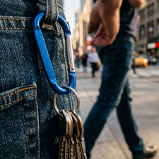 Keyring with carabiner LEAH