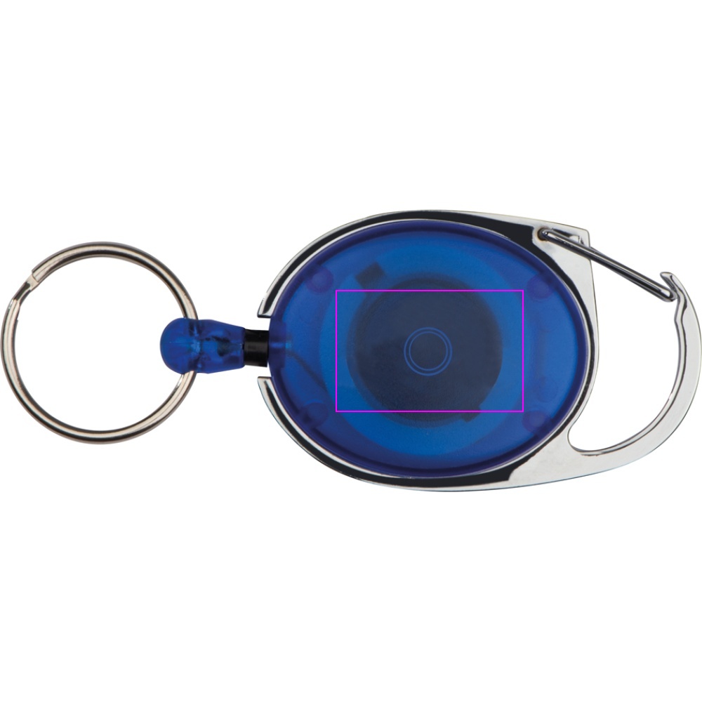 Keyring with carabiner and retractable cord DIANA