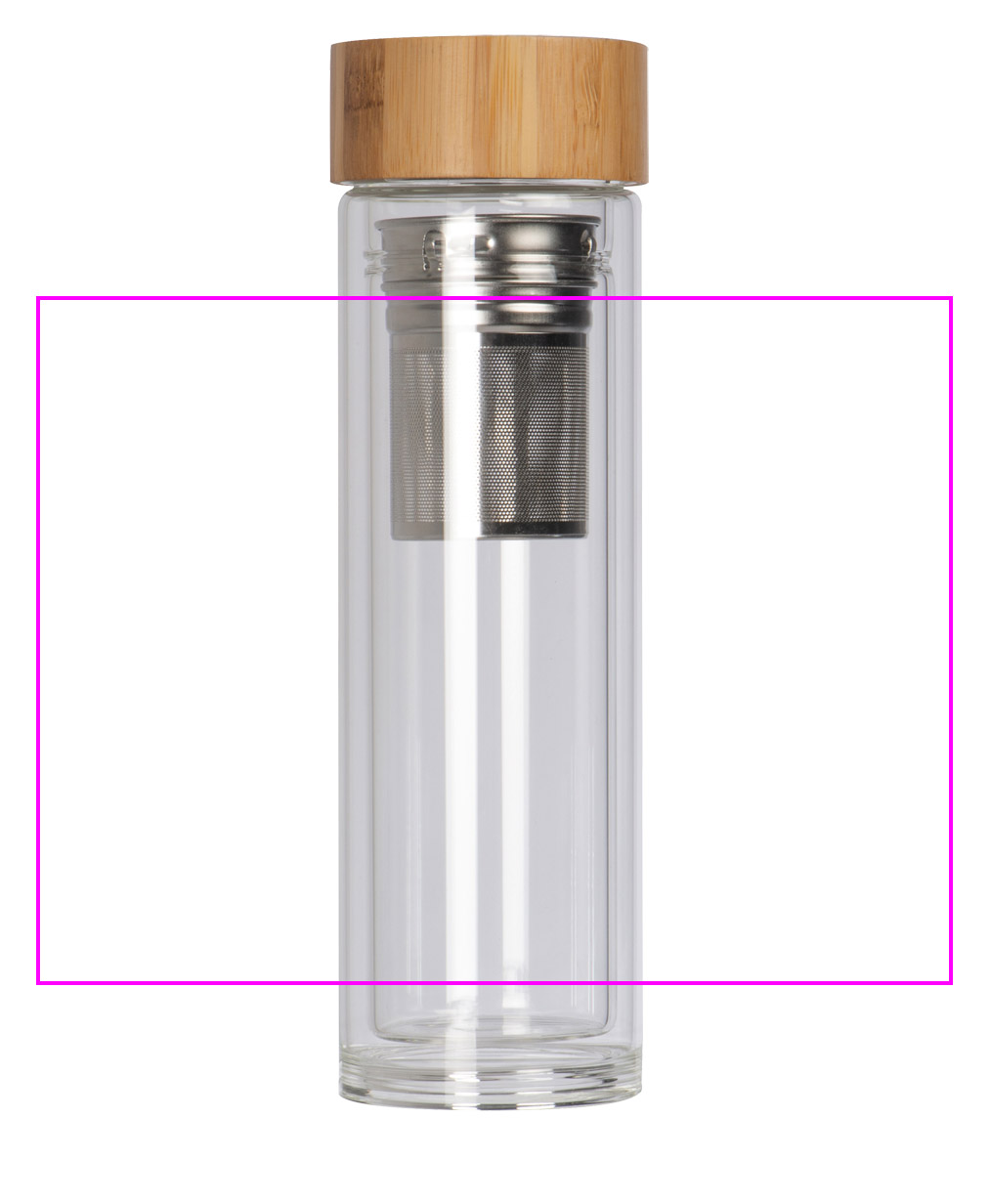 Glass thermal bottle 420 ml HENDRIK