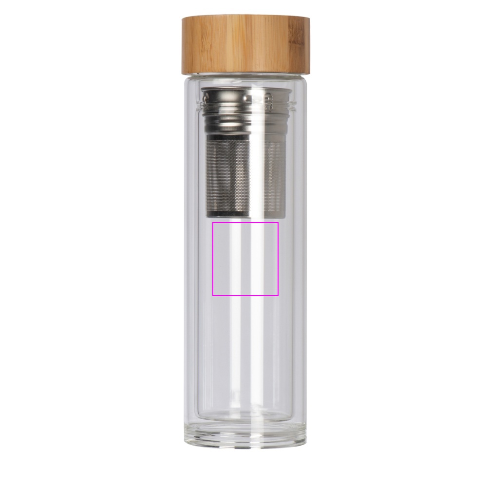 Glass thermal bottle 420 ml HENDRIK