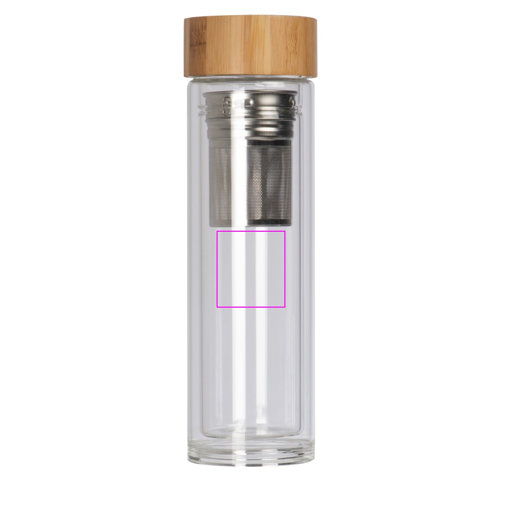 Glass thermal bottle 420 ml HENDRIK