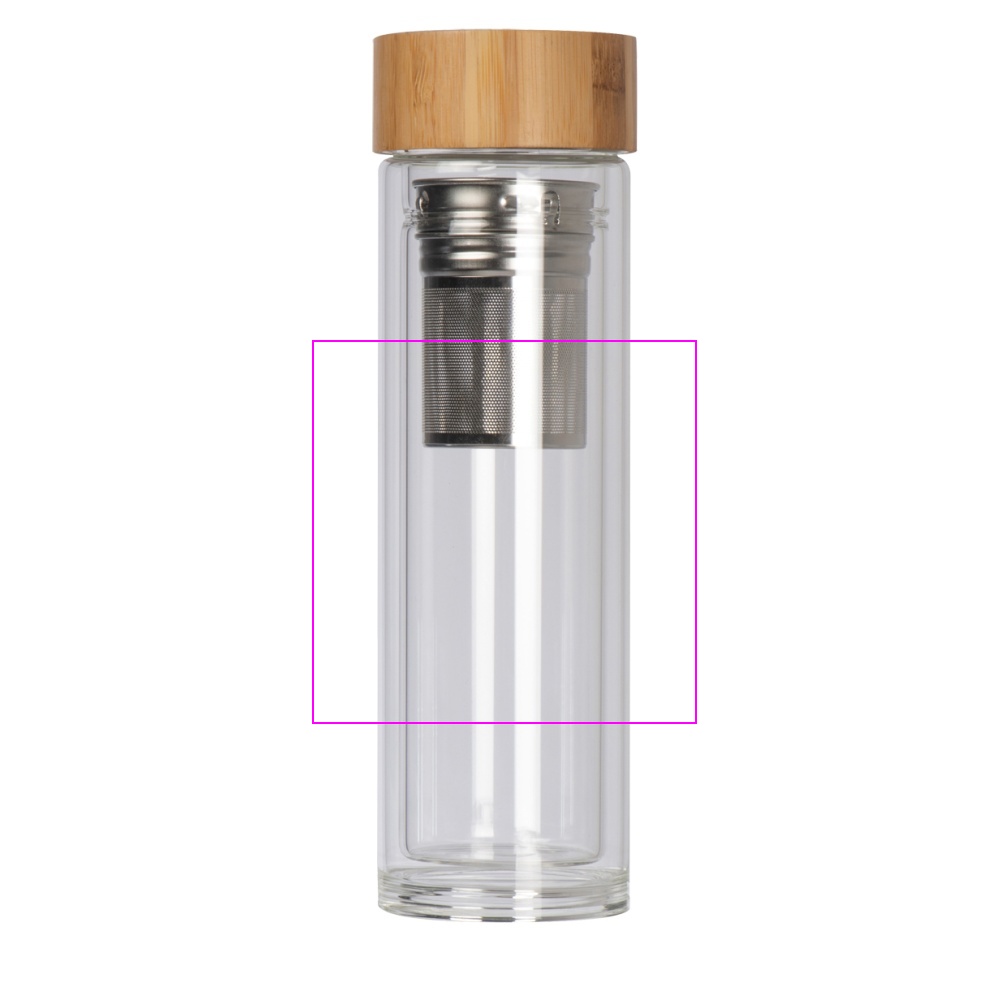 Glass thermal bottle 420 ml HENDRIK