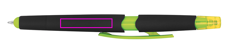 Plastic pen with highlighter touch pen EMMETT