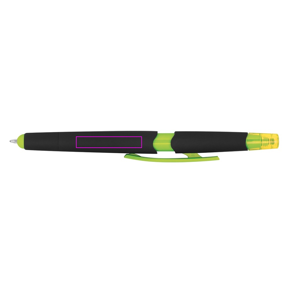 Plastic pen with highlighter touch pen EMMETT