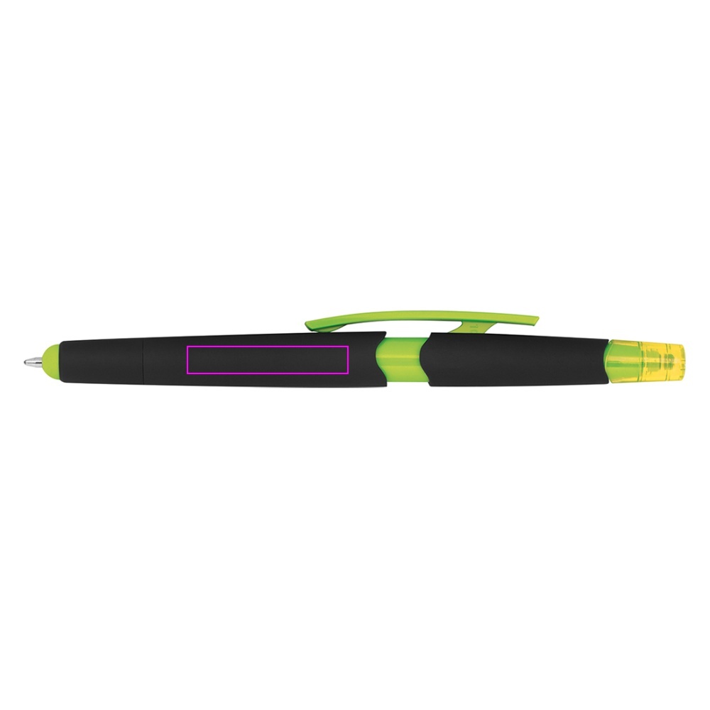Plastic pen with highlighter touch pen EMMETT