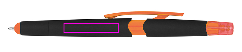 Plastic pen with highlighter touch pen EMMETT