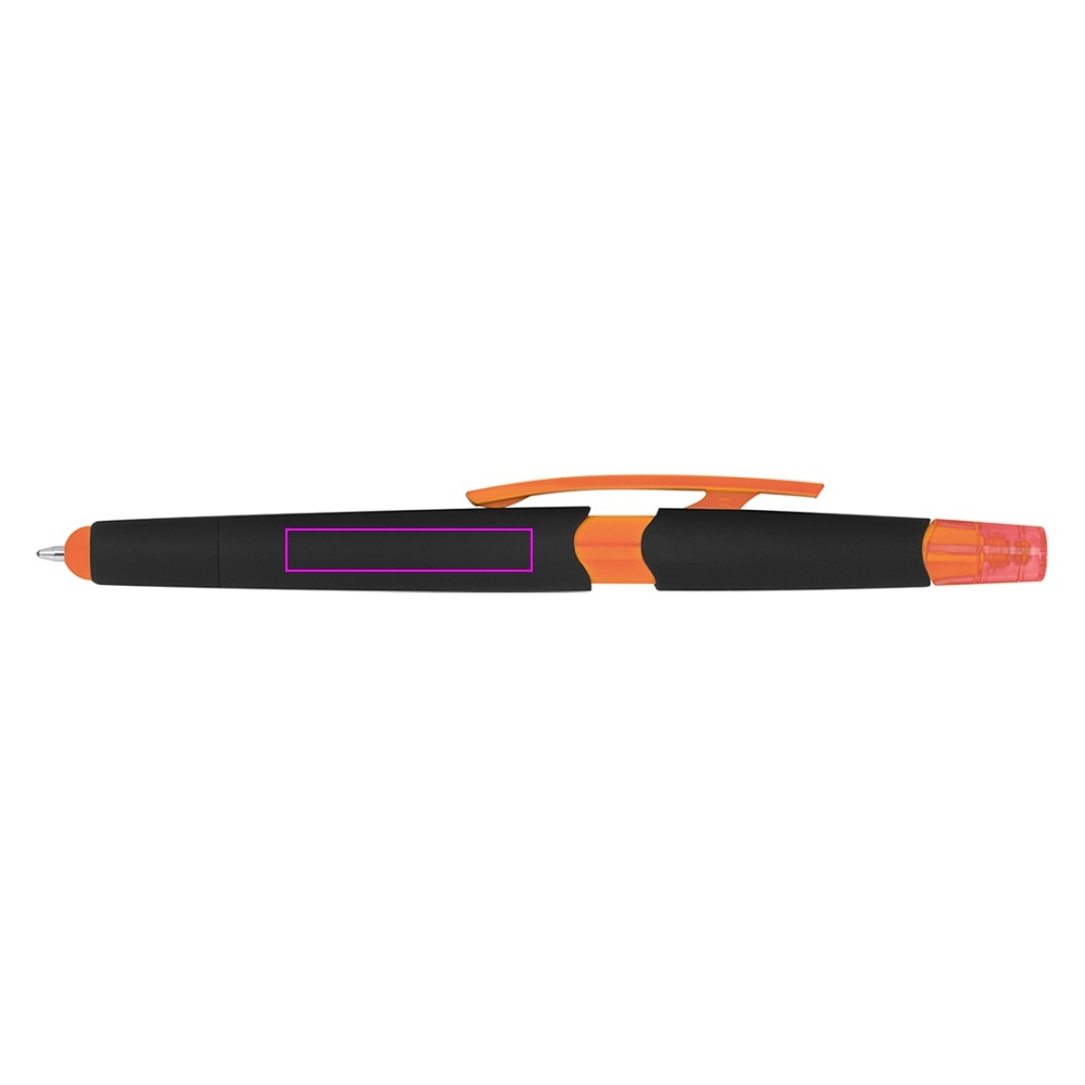 Plastic pen with highlighter touch pen EMMETT